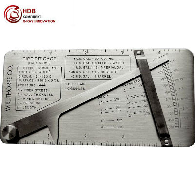 Шаблон для измерения ямок труб WG 10